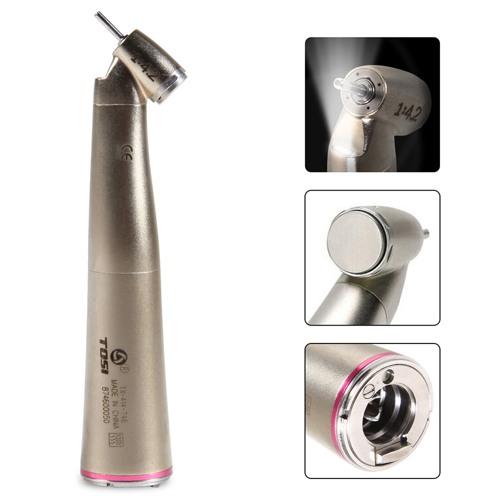 TOSI TX-414-746 Dental 45° Degree Contra Angle 1:4.2 Speed Increasing Fiber Optic LED Handpiece